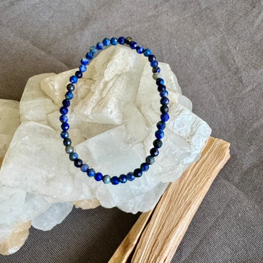 Lapis Lazuli Bracelet, Micro Faceted