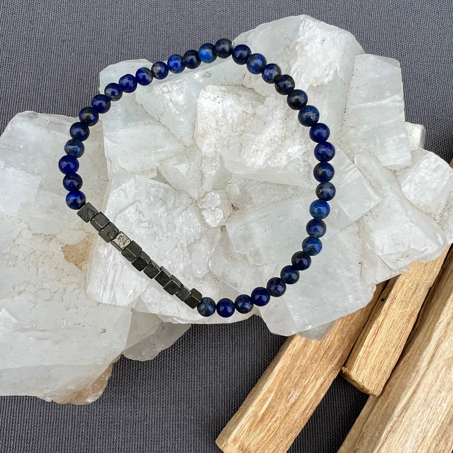 Lapis Lazuli & Pyrite Bracelet