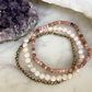 Healing Hearts Bracelet Stack: Rhodochrosite, Pink Mangano Calcite, & Hematite